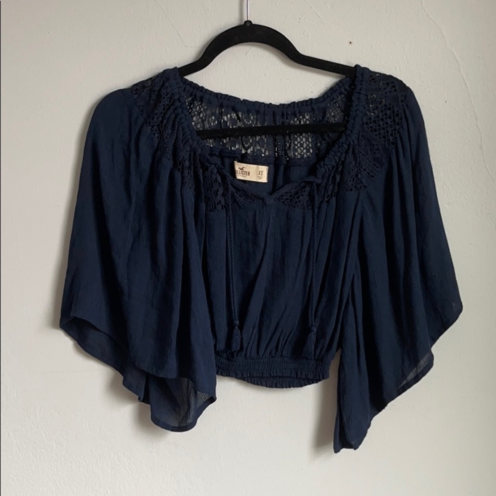 Navy Hollister Blouse
